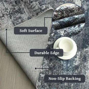 5'x7' Machine Washable Stain Resistant Area Rugs