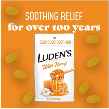 Luden's Wild Honey Soothing Throat Drops (30-Count)