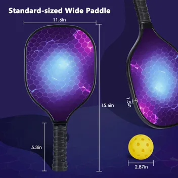 Enerface USAPA Approved Pickleball Paddle with Ball