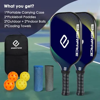 Enerface USAPA Approved Pickleball Paddle with Ball