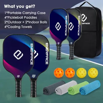 Enerface USAPA Approved Pickleball Paddle with Ball