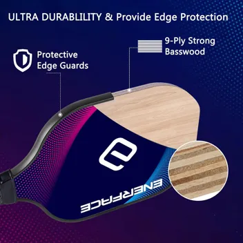 Enerface USAPA Approved Pickleball Paddle with Ball