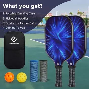 Enerface USAPA Approved Pickleball Paddle with Ball