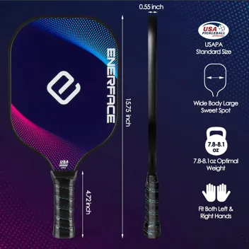 Enerface USAPA Approved Pickleball Paddle with Ball