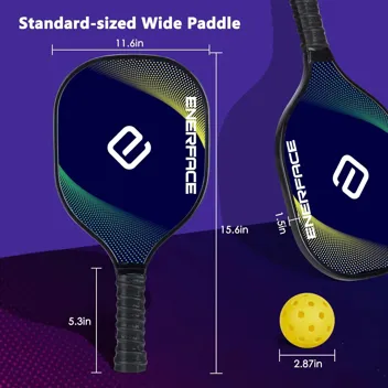 Enerface USAPA Approved Pickleball Paddle with Ball