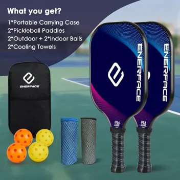 Enerface USAPA Approved Pickleball Paddle with Ball