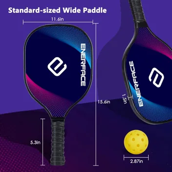 Enerface USAPA Approved Pickleball Paddle with Ball