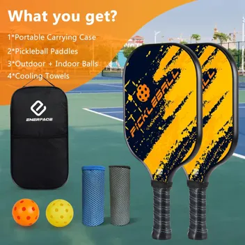 Enerface USAPA Approved Pickleball Paddle with Ball