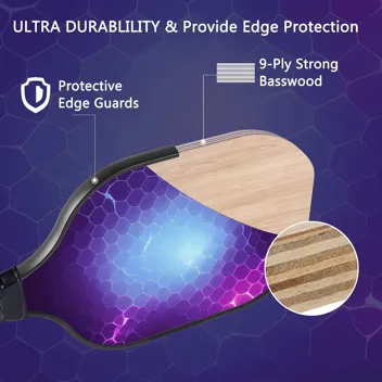 Enerface USAPA Approved Pickleball Paddle with Ball