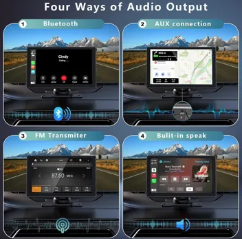 Crropda 9in CarPlay & Android Auto Wireless Car Stereo with 1080p Backup Cam