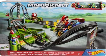 Hot Wheels Kart Circuit Track Set with 2 Karts, Booster