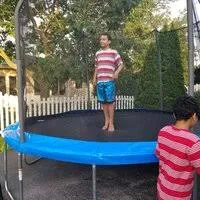 14' Heavy-Duty Pro Trampoline with Basketball Hoop - order for pickup