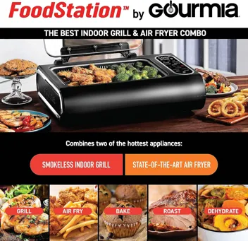 Gourmia Smokeless Indoor Grill & Air Fryer