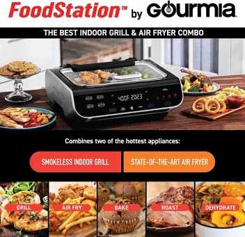 Gourmia Smokeless Indoor Grill & Air Fryer