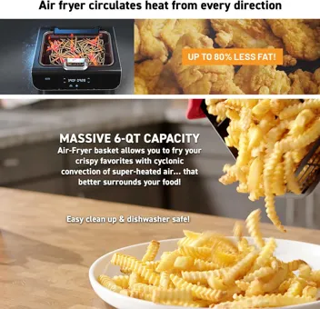 Gourmia Smokeless Indoor Grill & Air Fryer