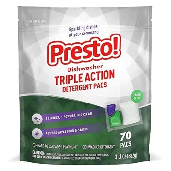 Presto! Triple Action Dishwasher Pacs (70-Count)