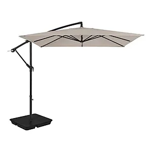 8' StyleWell Steel Cantilever Patio Umbrella (Riverbed Brown)