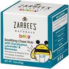 Zarbee's Baby Soothing Chest Rub, Eucalyptus, Lavender & Beeswax - 1.5 oz