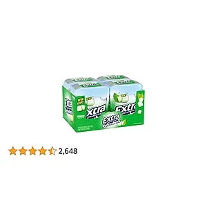 EXTRA Gum Refreshers Spearmint Sugar Free Chewing Gum, 40 Piece Bottle ()