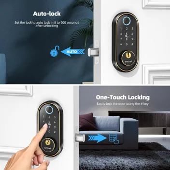 Smonet 7-in-1 Smart Fingerprint Keyless Entry Deadbolt Door Lock