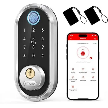 Smonet 7-in-1 Smart Fingerprint Keyless Entry Deadbolt Door Lock