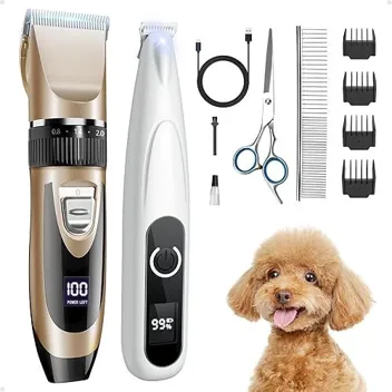 Papmini 2-in-1 Cordless Dog Hair & Paw Trimmer Grooming Kit