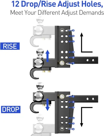 Ristow Triple Ball Adjustable Trailer Hitch (Tows up to 18K lbs)