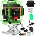 4d 360 Self-Leveling 16 Line Green Laser Level Kit with Target Plate