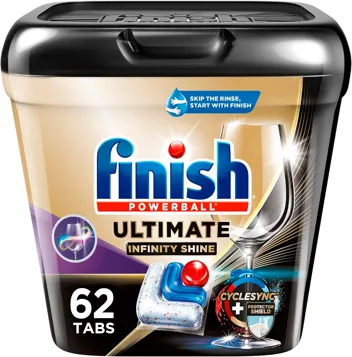 62-Count Ultimate Plus Infinity Shine Dishwasher Detergent Tabs