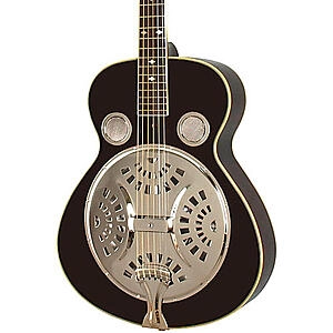 Rogue Classic Spider Resonator Stringed Instrument (Black Roundneck)