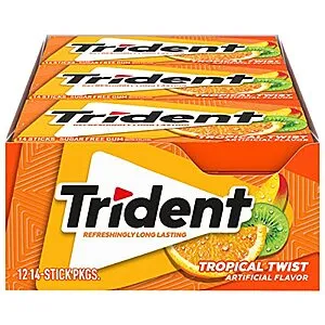 [S&S]: 12-Pk 14-Count Trident Sugar Free Gum