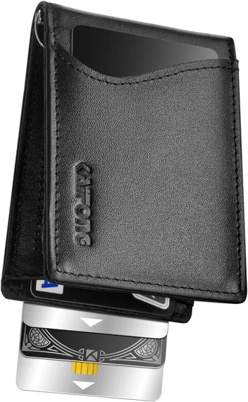 Kaifong RFID Blocking Slim Wallet w/ Money Clip