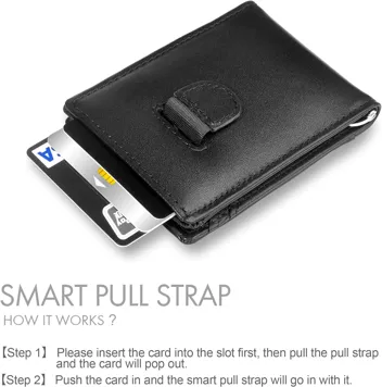 Kaifong RFID Blocking Slim Wallet w/ Money Clip