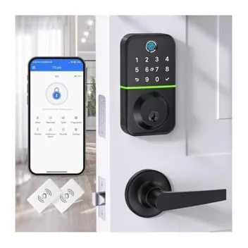 Keyless Entry Fingerprint Smart Deadbolt & 2 Levers Set