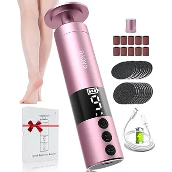 Daqvq 2-in-1 9-Speed Aluminum Body Cordless Electric Foot & Nail Filer Kit