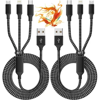 Idison 3-in-1 4ft USB-A to USB-C