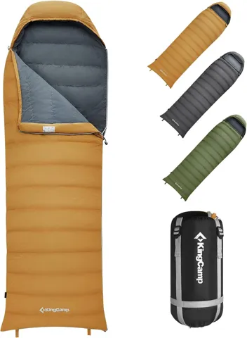 87" KingCamp Down Sleeping Bag (Yellow)