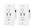 Insignia 2-Outlet 2-USB In-Wall Outlet