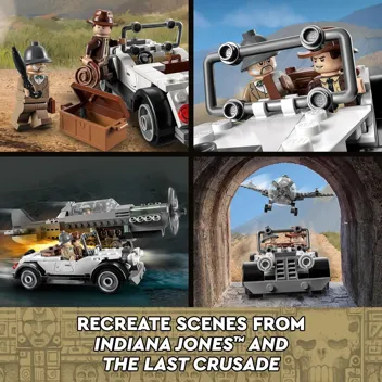 387-Piece Indiana Jones & the Last Crusade Fighter Plane Chase Set (77012)