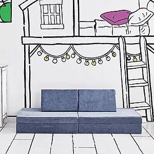 Yourigami Kids and Toddler Modular Play Couch, Convertible Folding Sofa