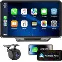 Apokamori 7" Carplay Android Auto Wireless Car Stereo with 1080p Back-up Camera