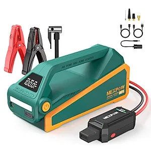 Nexpow AP1 4000A 12V Jump Starter with 150 PSI Tire Inflator (All Gas, 10L Diesel)