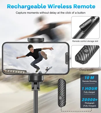 Gahenwo 60" Phone Tripod & Selfie Stick w/ Remote