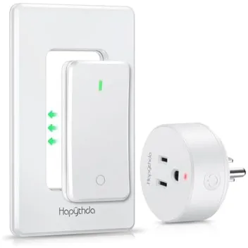 Hapythda 15A Wall Outlet & Wireless Mounted Wall Remote Switch