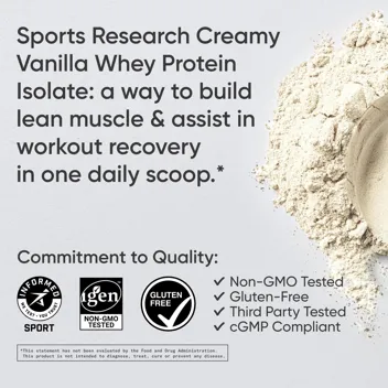 Whey Protein - Sports Nutrition Whey Isolate Protein Powder for Lean Muscle Building & Workout Recovery - 5 lb Bag Bulk Protein Powder - Creamy Vanilla