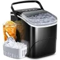 Aglucky 26.5lb/24hr Self-Cleaning Bullet Ice Maker