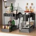 Tchcwys 2-Tier Sliding Under Sink Organizer