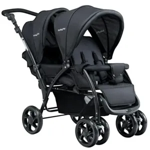 Babyjoy Double Adjustable Stroller (Black)