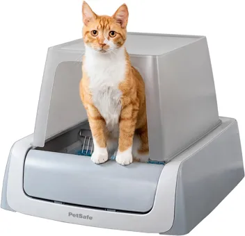 Self-Cleaning Cat Litter Box with Hood