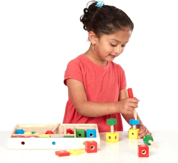 Melissa & Doug Wooden Construction Building Set (48-Piece)